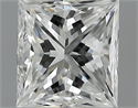 1.04 Carats, Princess Diamond with  Cut, H Color, VVS1 Clarity and Certified by GIA