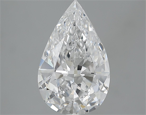 Picture of 3.05 Carats, Pear Diamond with  Cut, D Color, VS1 Clarity and Certified by GIA