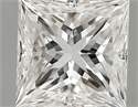 1.13 Carats, Princess Diamond with  Cut, F Color, VVS2 Clarity and Certified by GIA