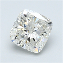 1.00 Carats, Cushion Diamond with  Cut, H Color, SI1 Clarity and Certified by GIA