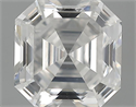 0.91 Carats, Asscher Diamond with  Cut, F Color, SI1 Clarity and Certified by GIA