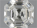 1.01 Carats, Asscher Diamond with  Cut, J Color, VS1 Clarity and Certified by GIA