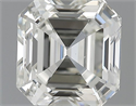 1.01 Carats, Asscher Diamond with  Cut, J Color, VS1 Clarity and Certified by GIA