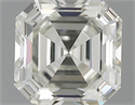 1.05 Carats, Asscher Diamond with  Cut, J Color, IF Clarity and Certified by GIA