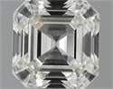 1.07 Carats, Asscher Diamond with  Cut, I Color, IF Clarity and Certified by GIA