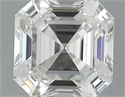 1.04 quilates, Asscher Diamante , Color G, claridad IF y certificado por GIA