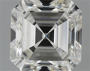 Foto 3.03 quilates, Asscher Diamante , Color H, claridad VS2 y certificado por GIA de