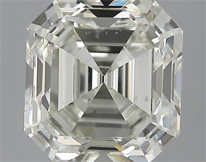 Foto 5.03 quilates, Asscher Diamante , Color L, claridad SI1 y certificado por GIA de