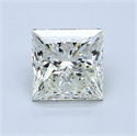 1.51 Carats, Princess Diamond with  Cut, I Color, SI2 Clarity and Certified by EGL