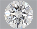 0.53 Carats, Round Diamond with Excellent Cut, F Color, SI1 Clarity and Certified by GIA