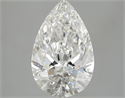 4.06 Carats, Pear Diamond with  Cut, G Color, VVS2 Clarity and Certified by GIA