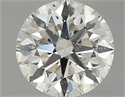 1.70 Carats, Round Diamond with Excellent Cut, F Color, SI1 Clarity and Certified by EGL