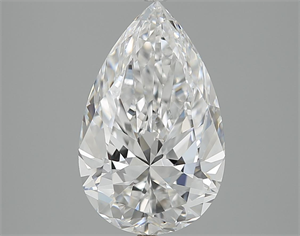 Picture of 4.01 Carats, Pear Diamond with  Cut, F Color, VS2 Clarity and Certified by GIA