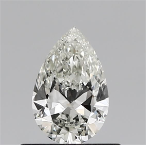 Picture of Natural Diamond 0.40 Carats, Pear with  Cut, J Color, VVS2 Clarity and Certified by IGI