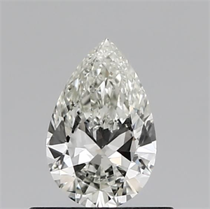 Picture of Natural Diamond 0.40 Carats, Pear with  Cut, J Color, VVS2 Clarity and Certified by IGI