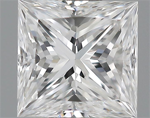 Picture of 0.33 Carats, Princess Diamond with  Cut, D Color, VVS1 Clarity and Certified by GIA