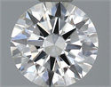 0.32 Carats, Round Diamond with Excellent Cut, E Color, VVS2 Clarity and Certified by GIA