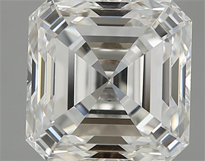Picture of 3.06 Carats, Asscher Diamond with  Cut, H Color, VVS2 Clarity and Certified by GIA