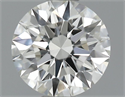 0.37 Carats, Round Diamond with Excellent Cut, H Color, VVS1 Clarity and Certified by GIA