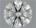 0.54 Carats, Round Diamond with Excellent Cut, H Color, VVS1 Clarity and Certified by GIA