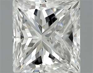Picture of 0.90 Carats, Princess Diamond with  Cut, D Color, VS2 Clarity and Certified by GIA
