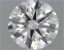 0.32 Carats, Round Diamond with Excellent Cut, D Color, VVS2 Clarity and Certified by GIA