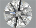 0.42 Carats, Round Diamond with Excellent Cut, H Color, VVS2 Clarity and Certified by GIA