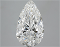 5.12 quilates, De pera Diamante , Color F, claridad VS2 y certificado por GIA