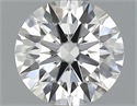 0.37 Carats, Round Diamond with Excellent Cut, H Color, VVS1 Clarity and Certified by GIA