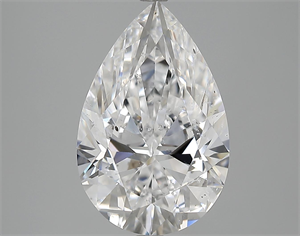 Picture of 5.02 Carats, Pear Diamond with  Cut, E Color, SI2 Clarity and Certified by GIA