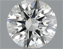 0.53 Carats, Round Diamond with Excellent Cut, H Color, VVS1 Clarity and Certified by GIA