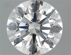 Picture of 2.01 Carats, Round Diamond with Excellent Cut, E Color, VS2 Clarity and Certified by GIA
