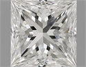 0.70 Carats, Princess Diamond with  Cut, F Color, VVS2 Clarity and Certified by GIA