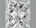 0.78 Carats, Princess Diamond with  Cut, H Color, VVS2 Clarity and Certified by GIA