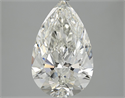 4.02 Carats, Pear Diamond with  Cut, H Color, VVS2 Clarity and Certified by GIA