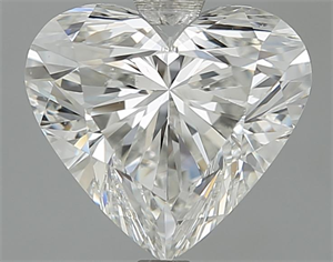 Picture of 3.01 Carats, Heart Diamond with  Cut, H Color, VS2 Clarity and Certified by GIA