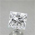 0.72 Carats, Princess Diamond with  Cut, F Color, VVS1 Clarity and Certified by GIA