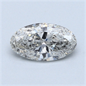 0.70 Carats, Oval Diamond with  Cut, G Color, I2 Clarity and Certified by GIA