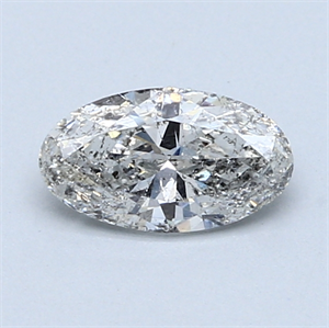 Picture of 0.70 Carats, Oval Diamond with  Cut, G Color, I2 Clarity and Certified by GIA