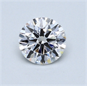 0.71 quilates, Redondo Diamante , Color D, claridad VVS2 y certificado por GIA