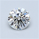 0.90 Carats, Round Diamond with Good Cut, D Color, SI2 Clarity and Certified by GIA