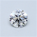 0.54 Carats, Round Diamond with Very Good Cut, D Color, VVS2 Clarity and Certified by GIA