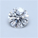 0.71 Carats, Round Diamond with Excellent Cut, D Color, SI2 Clarity and Certified by EGL