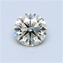 0.70 Carats, Round Diamond with Excellent Cut, I Color, VVS2 Clarity and Certified by EGL