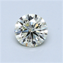 0.71 Carats, Round Diamond with Excellent Cut, I Color, VVS1 Clarity and Certified by EGL