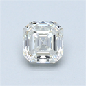 0.62 Carats, Asscher Diamond with  Cut, J Color, VS1 Clarity and Certified by GIA