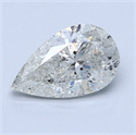 1.34 Carats, Pear Diamond with  Cut, J Color, I2 Clarity and Certified by GIA