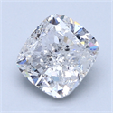 1.81 Carats, Cushion Diamond with  Cut, D Color, SI2 Clarity and Certified by EGL