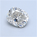 0.93 Carats, Cushion Diamond with  Cut, K Color, I2 Clarity and Certified by GIA