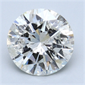 2.62 Carats, Round Diamond with Excellent Cut, F Color, SI2 Clarity and Certified by EGL